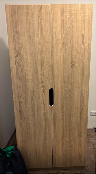 Wardrobe - near new beige 2 door biege wardrobe $160628634131079691110