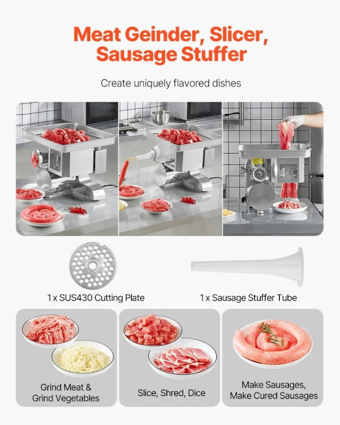 3 in 1 Electric Meat Grinder & Slicer 700W 5mm63016059049475111
