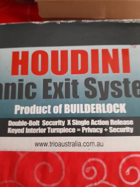 HOUDINI PANIC EXIT SYSTEM STILL IN BOX, TWO UNITS LEFT NEW63007429920130114