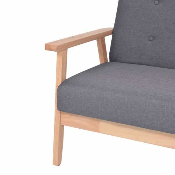 2-Seater Sofa Fabric Dark Grey62863408376449111