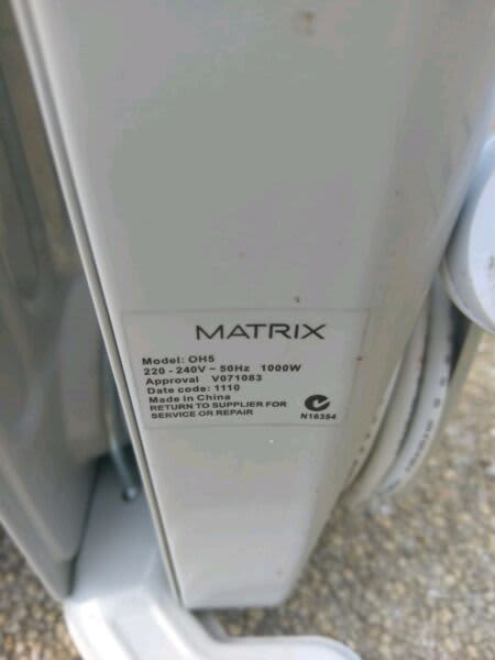 Matrix Oil 5-Fin Heater63444044594049112