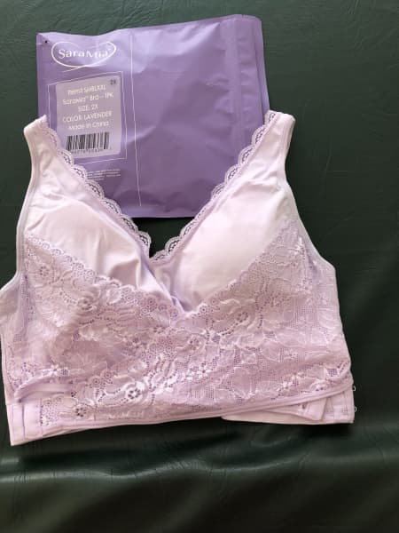 NEW - 3 Sara Mia bras 2X - Black, White, Lavender, Socks & Underwear, Gumtree Australia Brimbank Area - Taylors Lakes