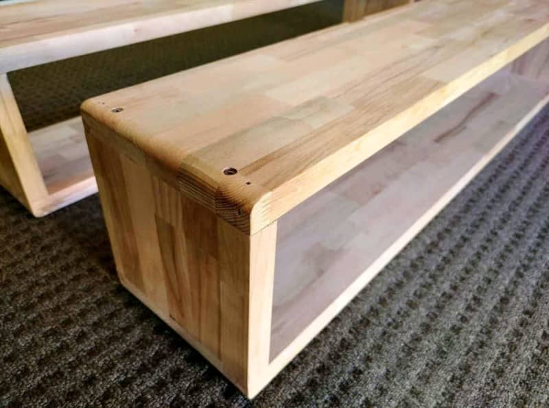 Tasmanian Oak Floating Box Shelves Set 20cm x 102cm x 22cm62863370743810112