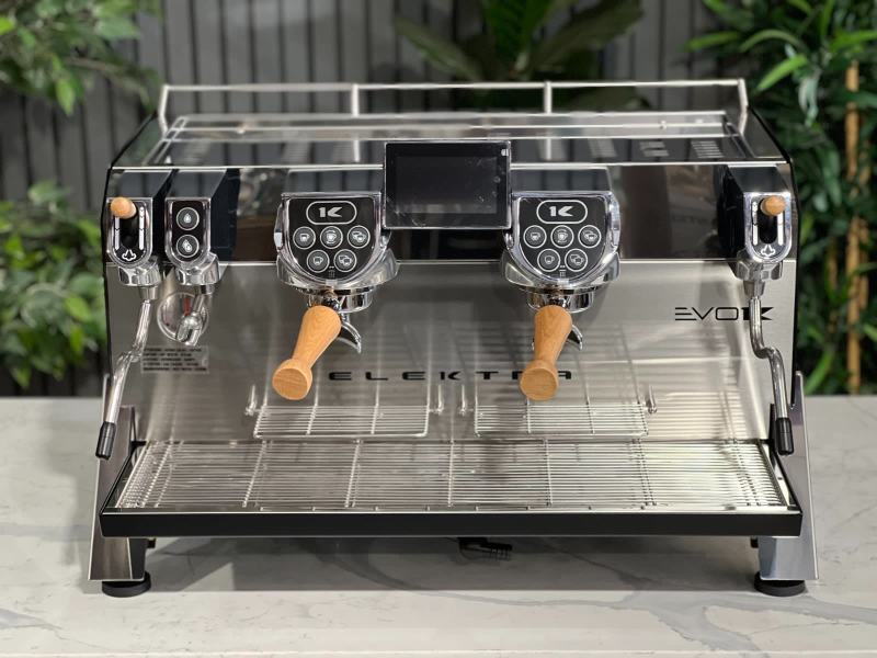 ELEKTRA EVOK 2 GROUP ESPRESSO COFFEE MACHINE NEW BLACK & STAINLESS63441986543874113