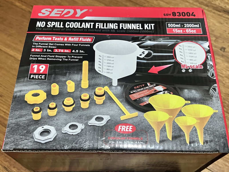 Epauto Spill Proof Radiator Coolant Filling Funnel Kit