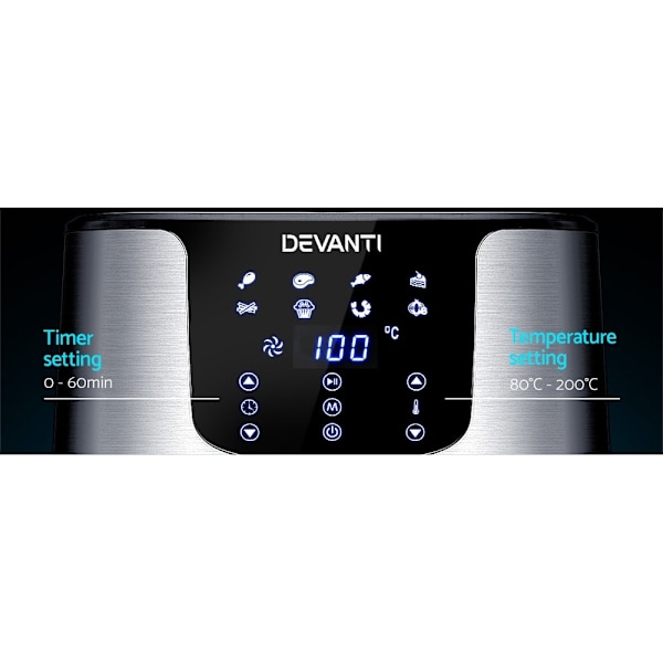 Air Fryer 7L LCD Fryers Oil Free Oven Airfryer Kitchen Healthy Cooker63016484848002112