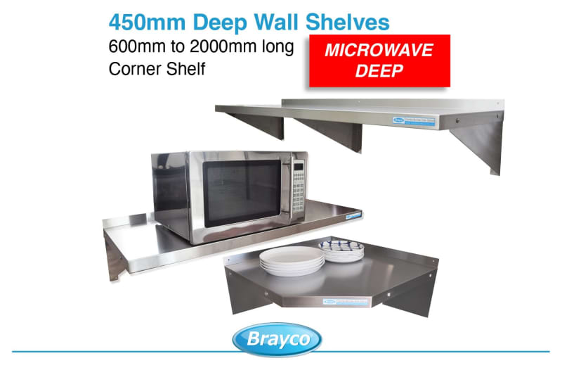 Wall Shelves  Pipe or Solid - Stainless Steel62863411499521112