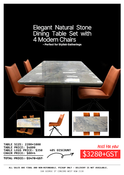 Elegant Natural Stone Dining Table Set for Sale - Byartist Stone62863383209859112