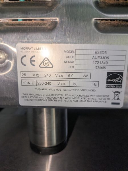 Moffat Turbofan E33D5 Convection Oven + Stand + 25 Trays w/stand63016484817793113