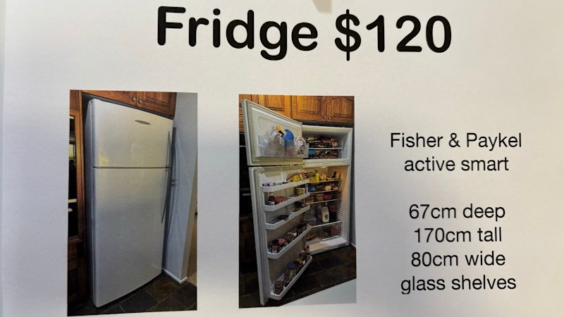 Fridge - quality Fisher & Paykel with glass shelves63470144674051110