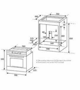 EURO 60CM ELECTRIC OVEN : EO608SX63016910291715112