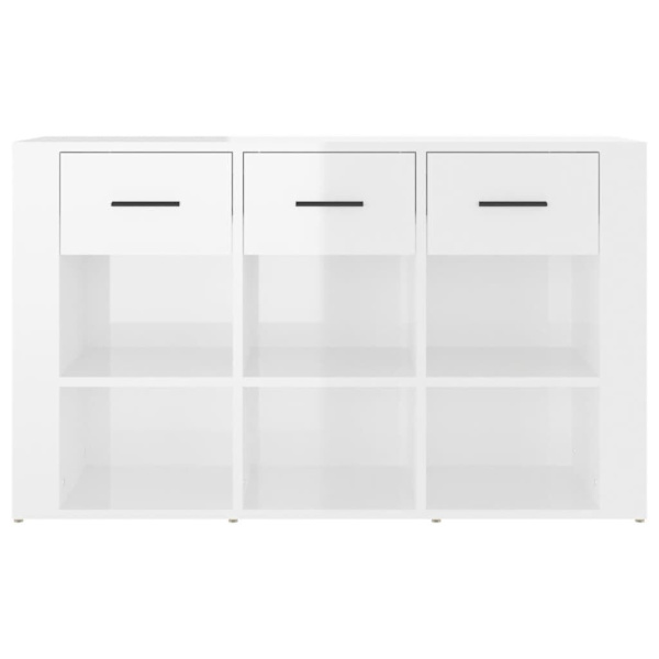 Sideboard High Gloss White 100x30x59.5 cm Engineered Wood62863374386691111
