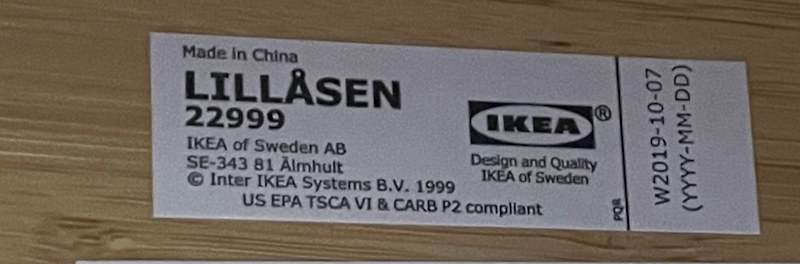Ikea Lillasen bamboo desk with 3 drawers62929669622145112