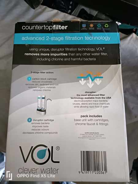 Vol Counter Top Water Filter - NEW63443722821250113
