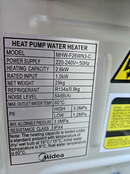 Midea Heat Pump Hot Water Heater 200 ltr63612125688065111