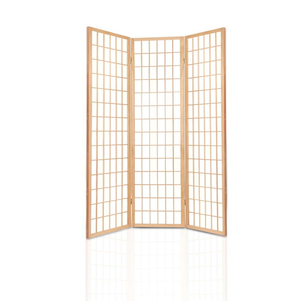 3 Panel Room Divider Screen 131x179cm Natural62863406012547112
