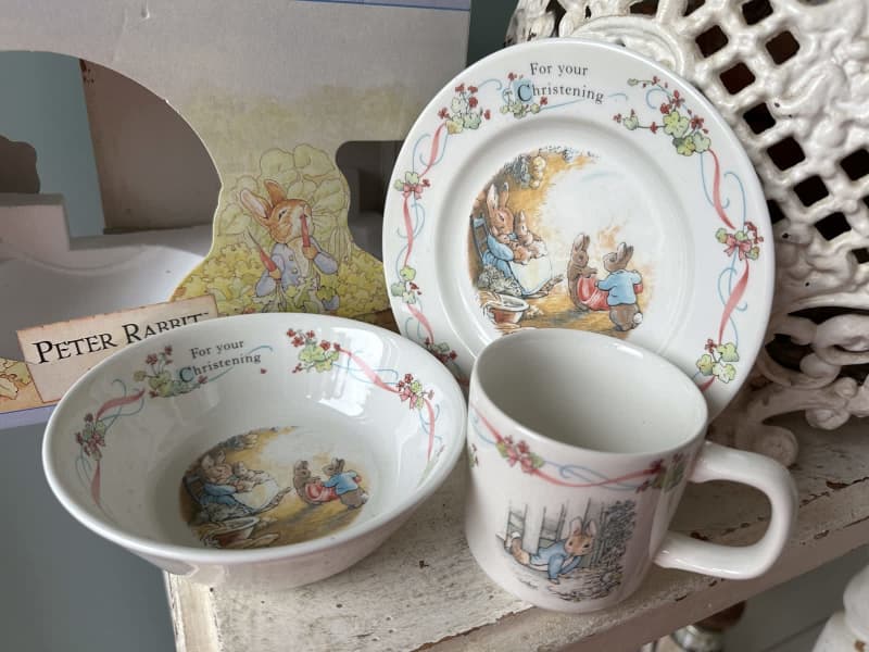 Peter rabbit 2025 wedgwood christening set