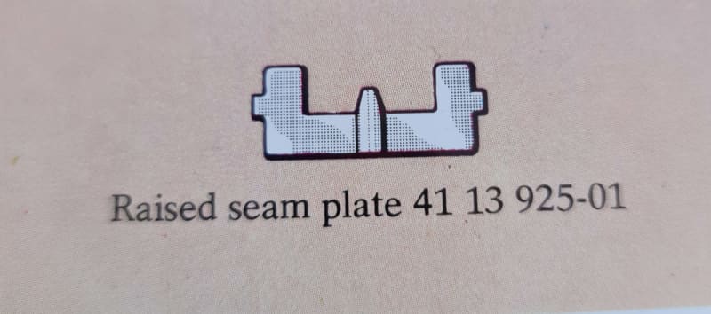 Raised seam plate for Husqvarna 6690 sewing machine vintage63015641462531112