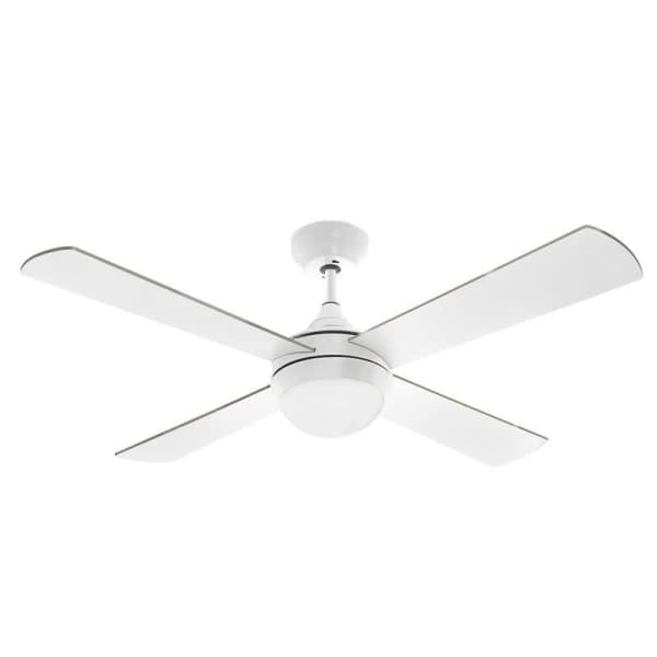 arlec 130cm white boston ceiling fan with led light