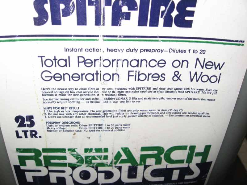 25 Litre Container Research Products Spitfire Carpet Cleaner63019079814402111