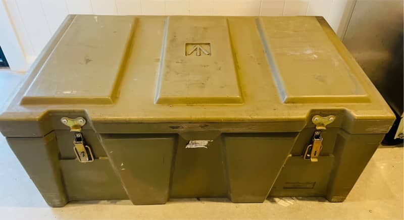 MILITARY SURPLUS Army Footlocker- Plastic