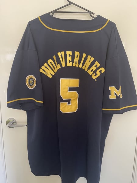 MICHIGAN WOLVERINES Script Baseball Jersey, Other Sports & Fitness, Gumtree Australia Moonee Valley - Keilor East