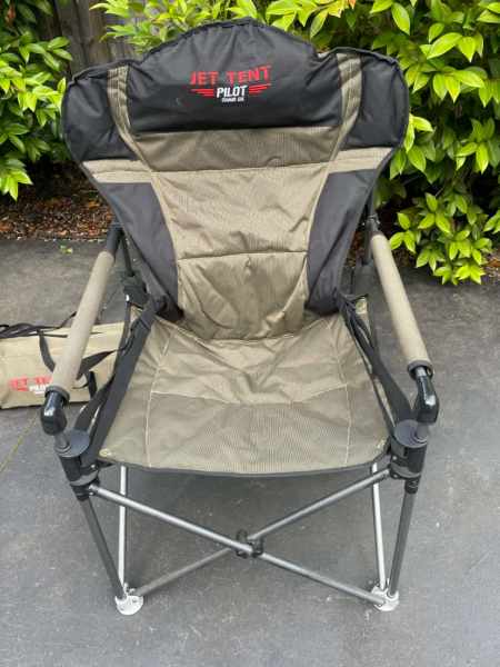 jet tent pilot dx camping chair with lumbar support