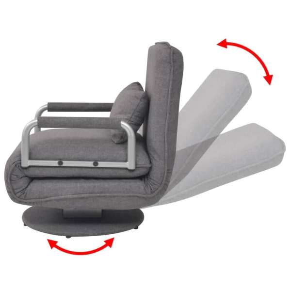 Swivel Chair and Sofa Bed Dark Grey Fabric62864723152641114