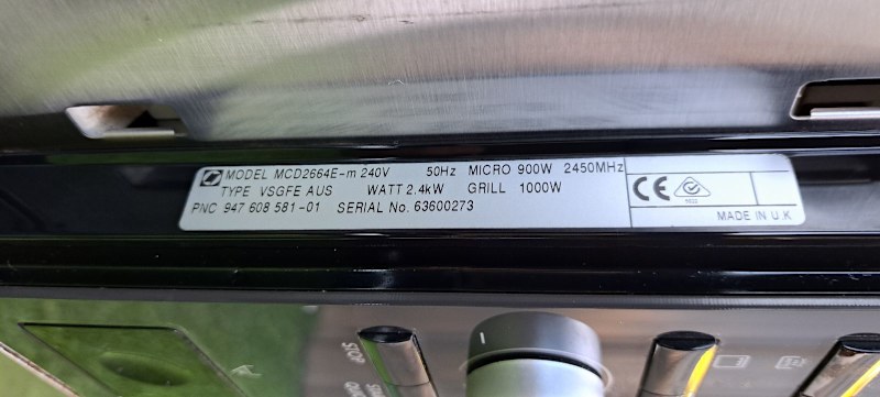 AEG - Built-In Duo Microwave - near new63019531971074113