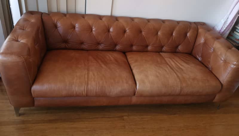Leather Sofa Dubois Modern Chesterfield 3 seater62863412637187113