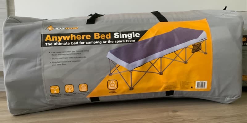 Oztrail anywhere bed clearance single