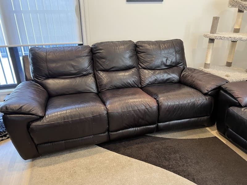 Black Leather Recliner Sofa Gumtree | Cabinets Matttroy