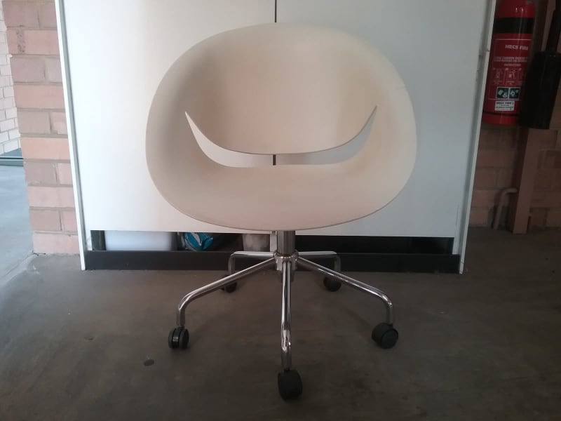 molded plastic swivel chair