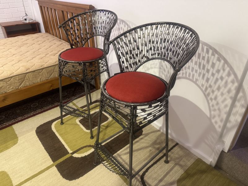 Red metal beautiful Bar stools / foldable back628633738958111112
