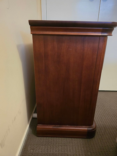 3 drawer bedside solid timber drawers/tables62863411365634114