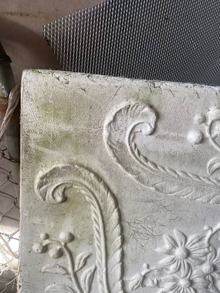 White plaster ceiling panel ornate floral mandala 92cm sq63440281111169111