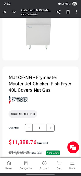 1 Year Old Frymaster Deep Fryer63021731174273111