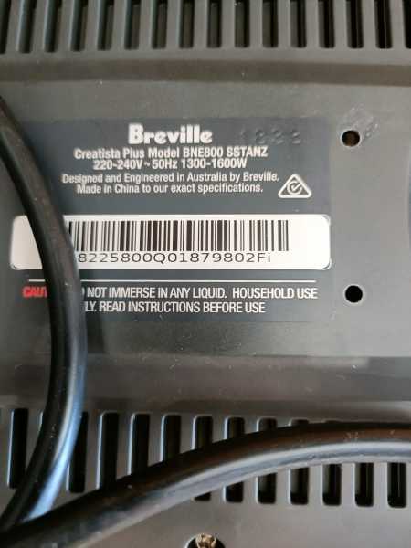 Breville BNE800BSS Creatista Plus Nespresso Coffee Machine63443692915971114