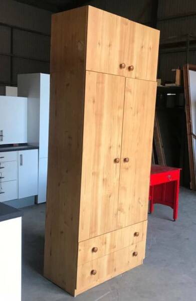 Double Door Wardrobe & Overhead - 895mm Wide63006266612739114