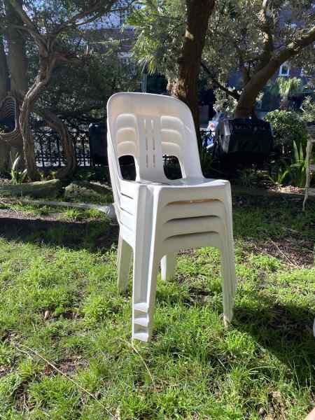 big plastic outdoor chairs