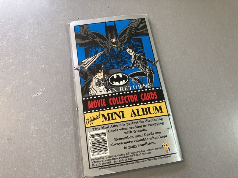 10 *1992 Australia Dynamic Batman Returns Movie Card Gold Card Set -MINT& RARE 