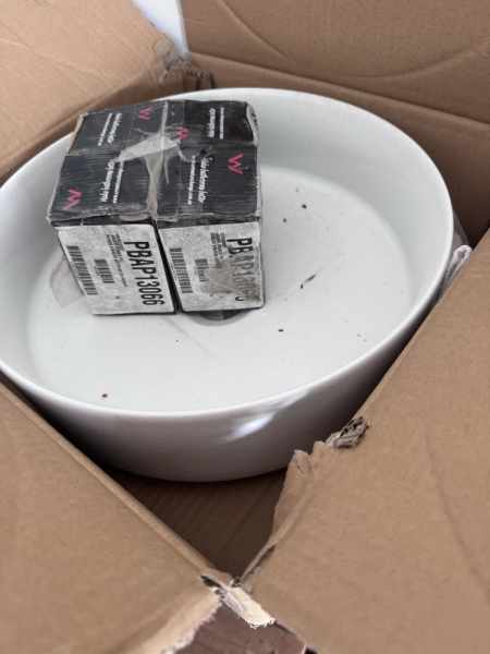 Rondo vanity basin white with wastes x3  630053238881301128