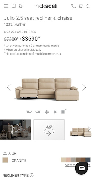 nick scali recliner leather sofa 3seat(2k) +2.5 seat(1,5k)62863383474050113