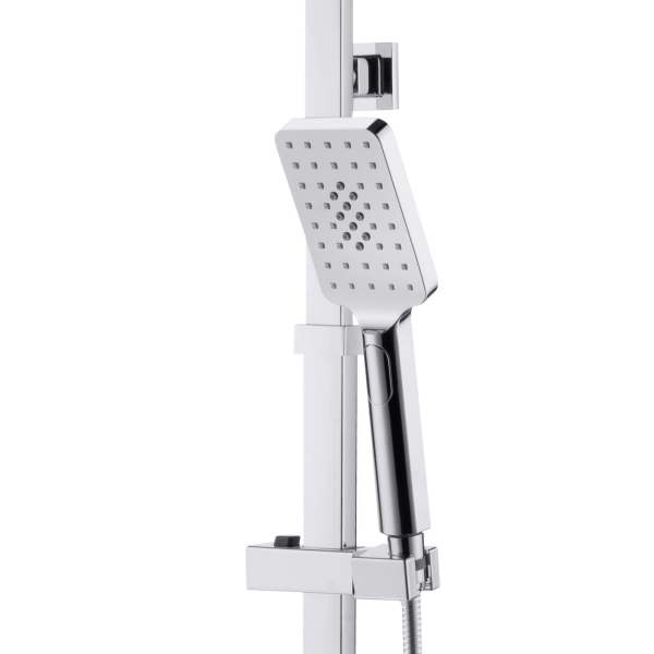 WELS 8 Square HandHeld Shower Head Set with Shower taps Chrome63010349138049113