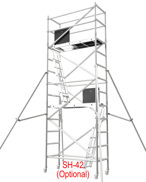 Aluminium Mobile Tower Scaffold SH-42 (4.2m Platform High)63440251394819111