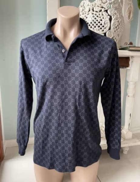 Gucci Polo shirt with monogram, Men's Clothing