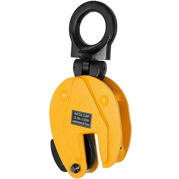 2T Industrial Vertical Plate Lifting Clamp Yellow Safe Alloy Steel63009572852995111