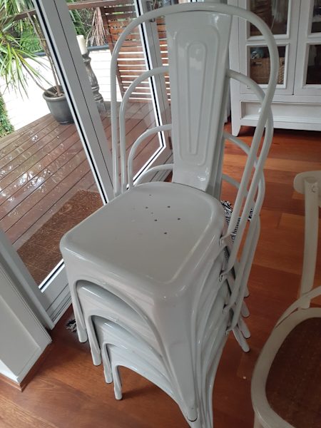 Set 4 Replica Tolix Chairs White Used62863407419521111