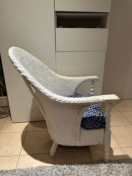 Coastal style sprung comfortable armchair rattan white62863383060866112