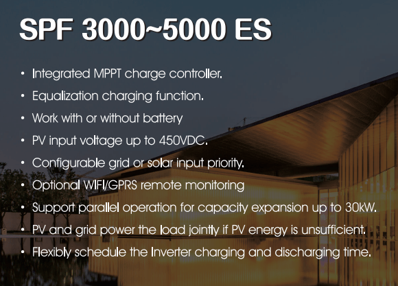 Growatt SPF 5000 ES off grid inverte controller63007279256066111